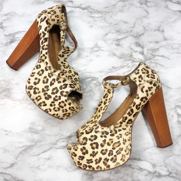 Jeffrey Campbell Shoes - Jeffrey Campbell | Foxy Leopard Calf Hair Heels